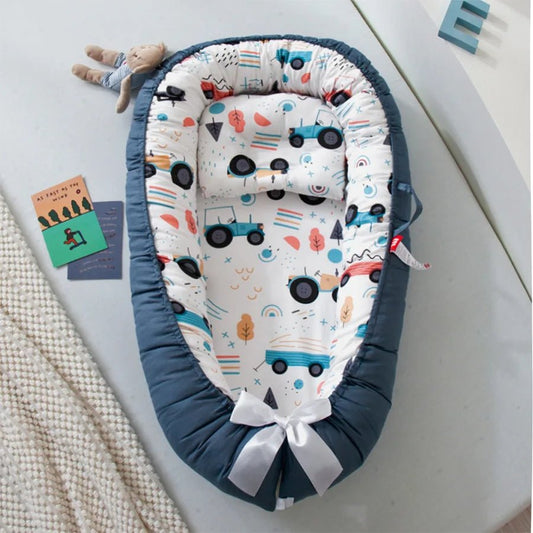 Berceau Bébé - NidPortableBébé™ - Voiture Bleue - Dodos Bebe