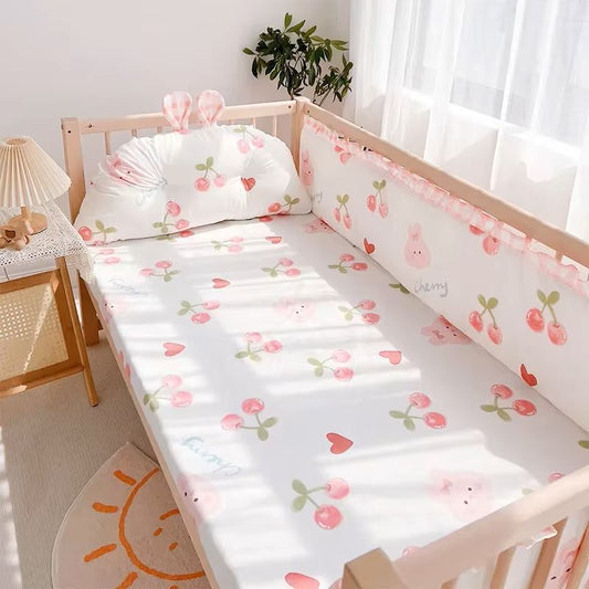 Linge de lit bebe - DouxSommeil™ - Cerises & Lapins - Dodos Bebe